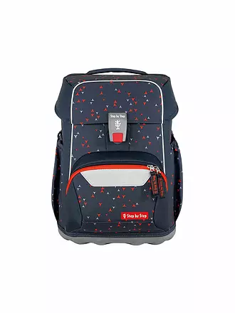 STEP BY STEP | Set de mochila escolar de 4 piezas BASIS Blue Lines | grau